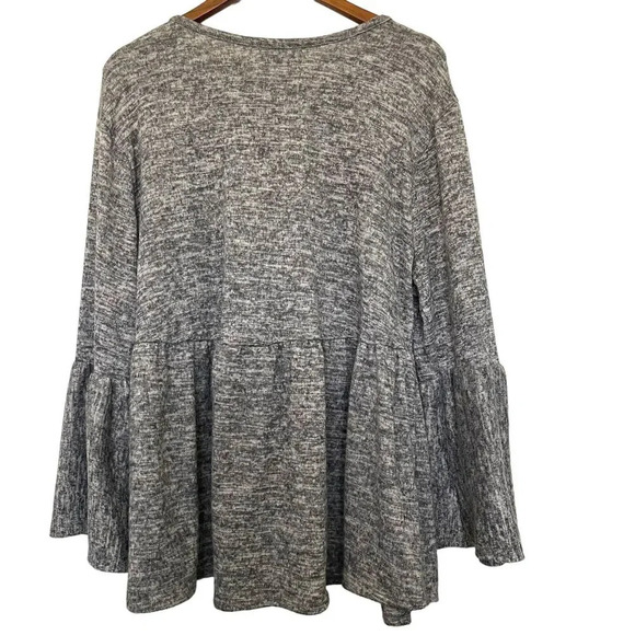 Ces Femme Bell Sleeve Babydoll Top Size 2X Oversized Blouse Boho - Picture 2 of 6